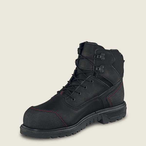 Red Wing Safety Bot Erkek - Brnr Xp - 6-Inch Waterproof Toe - Siyah/Gri - 23PMDRXQJ